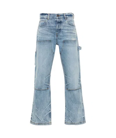 AMIRI AMIRI CARPENTER LOGO PATCH STRAIGHT LEG JEANS