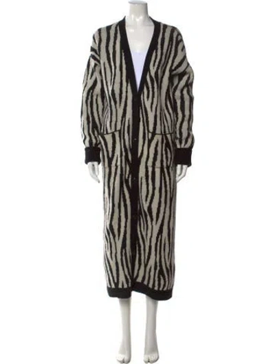 Pre-owned Amiri Cashmere Animal Print Sweater In Black