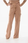 Amiri Cashmere Blend Cargo Pants With Elastic Waistband