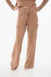 Amiri Cashmere Blend Cargo Pants With Elastic Waistband