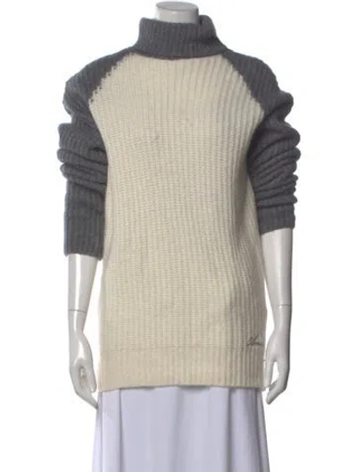 Pre-owned Amiri Cashmere Colorblock Pattern Sweater In Neutral