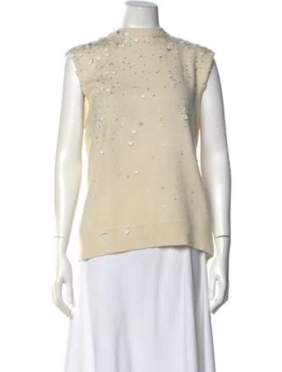Pre-owned Amiri Cashmere Crew Neck Sweater In Neutrals