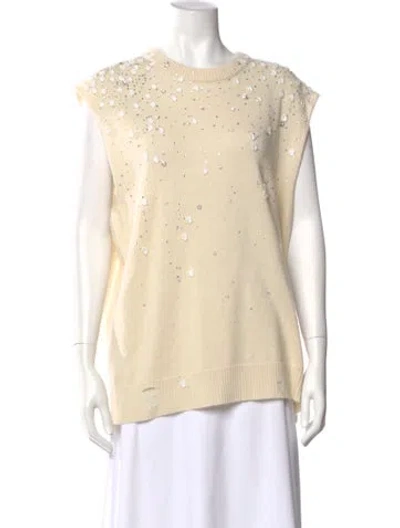 Pre-owned Amiri Cashmere Crew Neck Sweater W/ Tags In Neutral