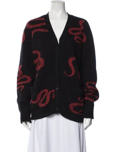 Pre-owned Amiri Cashmere Graphic Print Sweater In Black