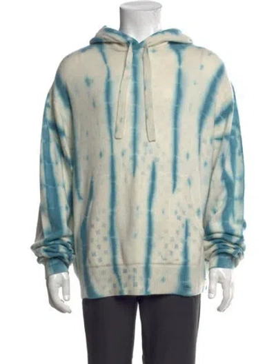 Pre-owned Amiri Cashmere Striped Hoodie In Blue/neutrals