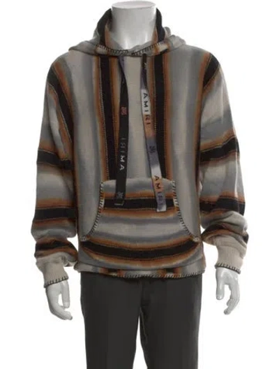 Pre-owned Amiri Cashmere Striped Hoodie In Multicolor