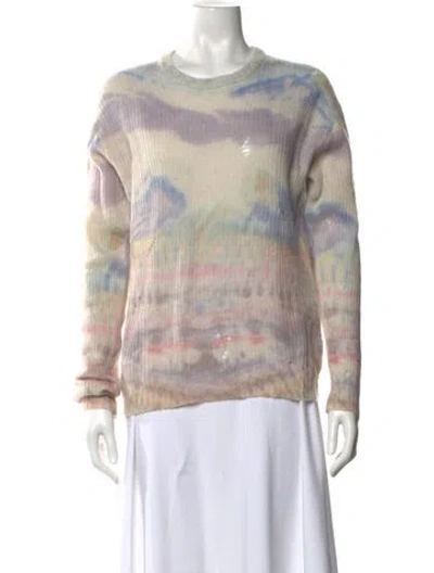 Pre-owned Amiri Cashmere Tie-dye Print Sweater In Neutral