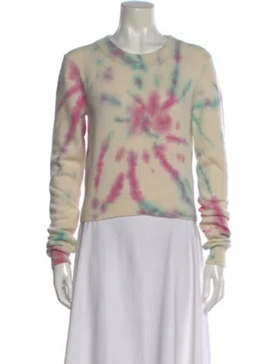 Pre-owned Amiri Cashmere Tie-dye Print Sweater W/ Tags In Neutral