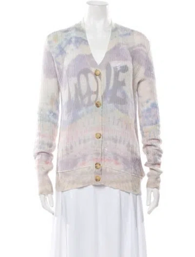 Pre-owned Amiri Cashmere Tie-dye Print Sweater W/ Tags In Neutrals