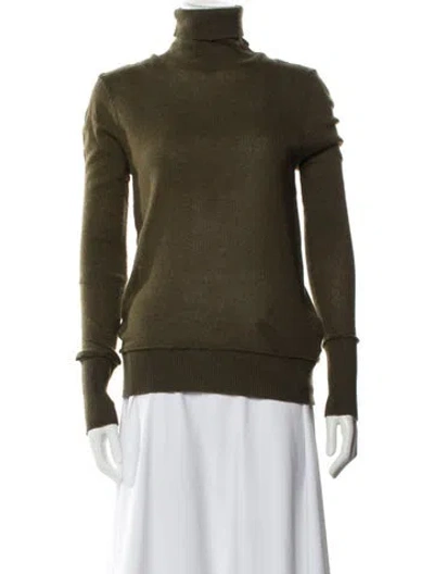 Pre-owned Amiri Cashmere Turtleneck Sweater In Green