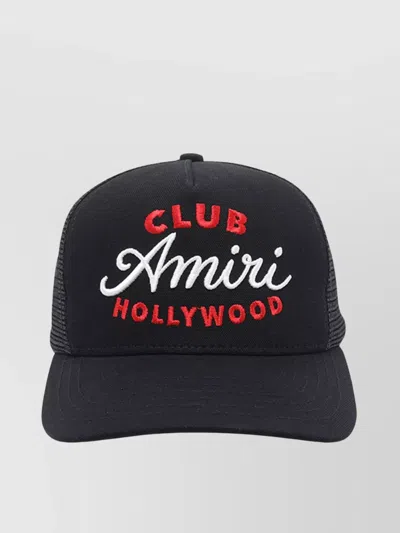 Amiri Casual Baseball Hat With Lateral Net Detail In Black