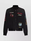 Amiri Bomber Jacket With Embroidered Design And Graphic Print In Black