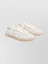 Amiri Pacific Bones Crocodile-effect Suede Sneakers In Neutral