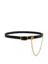 Amiri Chain-detail Leather Belt In Black