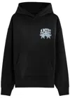 Amiri Championship Hooded Cotton Sweatshirt In Black