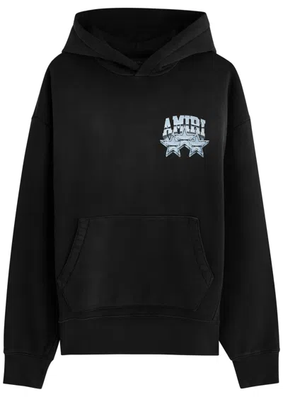 Amiri Championship Hooded Cotton Sweatshirt In Black