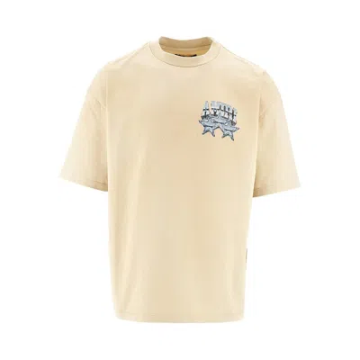 Amiri Logo-print Cotton T-shirt In Beige