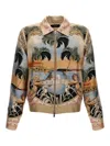 Amiri Graphic-print Silk Bomber Jacket In Multicolour