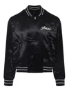 Amiri Men Black Jacket With Logo On The Front And Back In Tech Fabric Man In Black