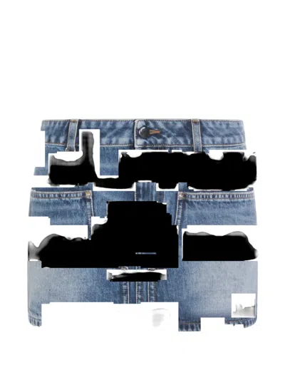 Amiri Charm-detail Mini Skirt In Blue