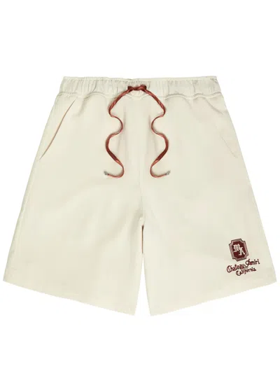 Amiri Chateau Appliquéd Woven Shorts In Neutral