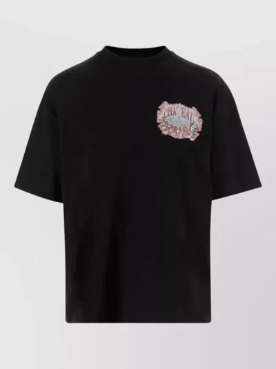 Amiri Chateau Artwork Sketch Cotton Crewneck T-shirt In Black