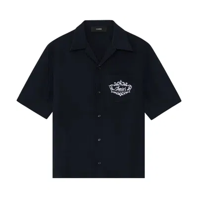 Pre-owned Amiri Chateau Crest Camp Shirt 'black' | Men's Size L