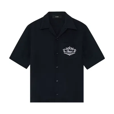 Pre-owned Amiri Chateau Crest Camp Shirt 'black' | Men's Size M