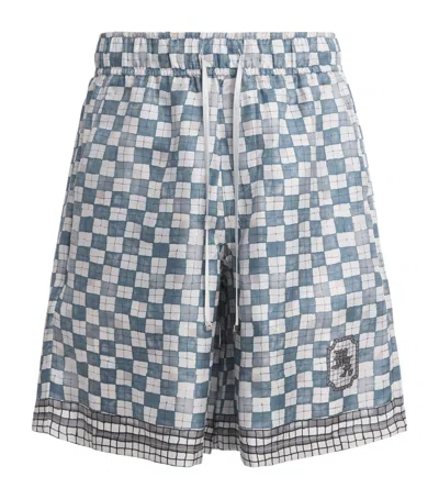 Amiri Château Crest Shorts In Blue