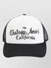 Amiri Black And White Cotton Baseball Cap In Black