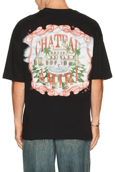 Amiri Chateau Sketch Oversized Tee In Black