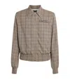 Amiri Check Bomber Jacket In Brown