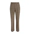 Amiri Check Bootcut Trousers In Brown