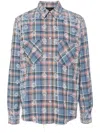 Amiri Check-pattern Cotton Shirt In Blue