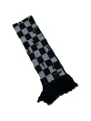Amiri Check-pattern Fringed Scarf In Neutral