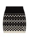 Amiri Knit Check Mesh Mini Skirt In Black
