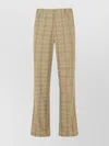 Amiri Beige Virgin Wool Blend Trousers Men In Green