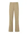 Amiri Beige Virgin Wool Blend Trousers Men In Green