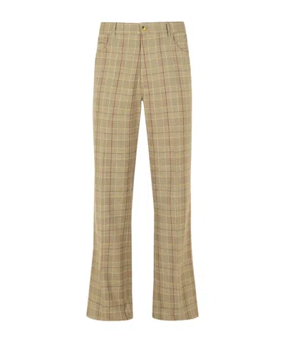AMIRI AMIRI CHECKEDD FLARED TROUSERS