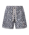 Amiri Checkered Drawstring Shorts In Blue