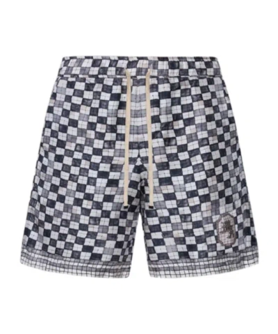 AMIRI CHECKERED DRAWSTRING SHORTS