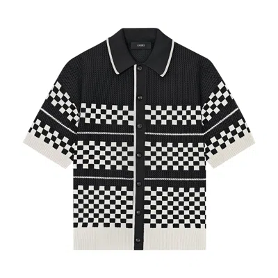 Pre-owned Amiri Checkered Mesh Shirt 'black' | Men's Size M