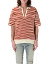 Amiri Orange Checkered Oversized Polo