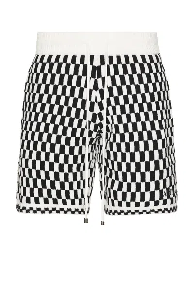 Amiri Checkered Short In Black