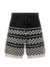 Amiri Embroidered Wool Blend Bermuda Shorts In Black