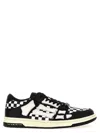 Amiri Checkered Skel Top Low Sneakers In Black