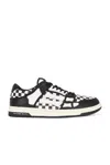 Amiri Checkered Skel Top Low Sneakers In Black & White