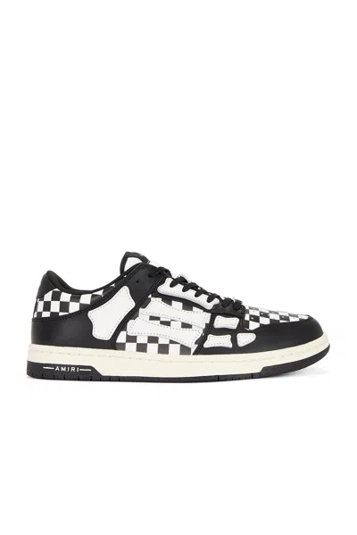 AMIRI CHECKERED SKELETON LOW TOP SNEAKER