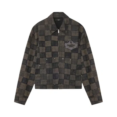Pre-owned Amiri Checkered Work Jacket 'brown' | Men's Size L