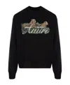Amiri Cheetah Logo-print Sweatshirt In Black
